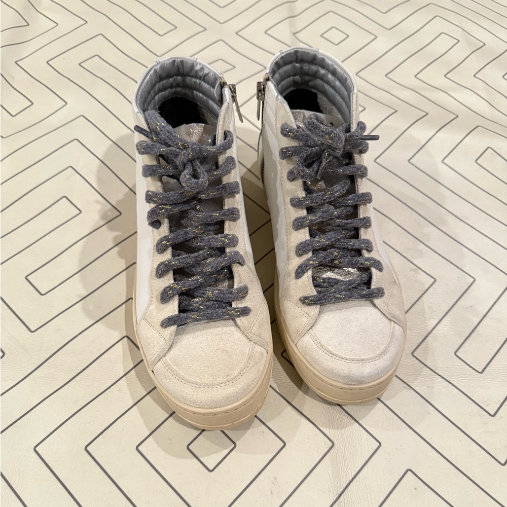 P448 White High Top Sneakers